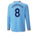 Cheap Manchester City Ilkay Gundogan #8 Home Football Shirt 2022-23 Long Sleeve